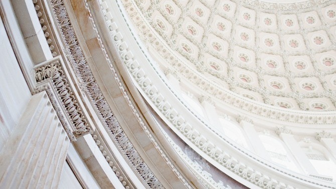 Capitol Building, Close up of coffers on ceiling